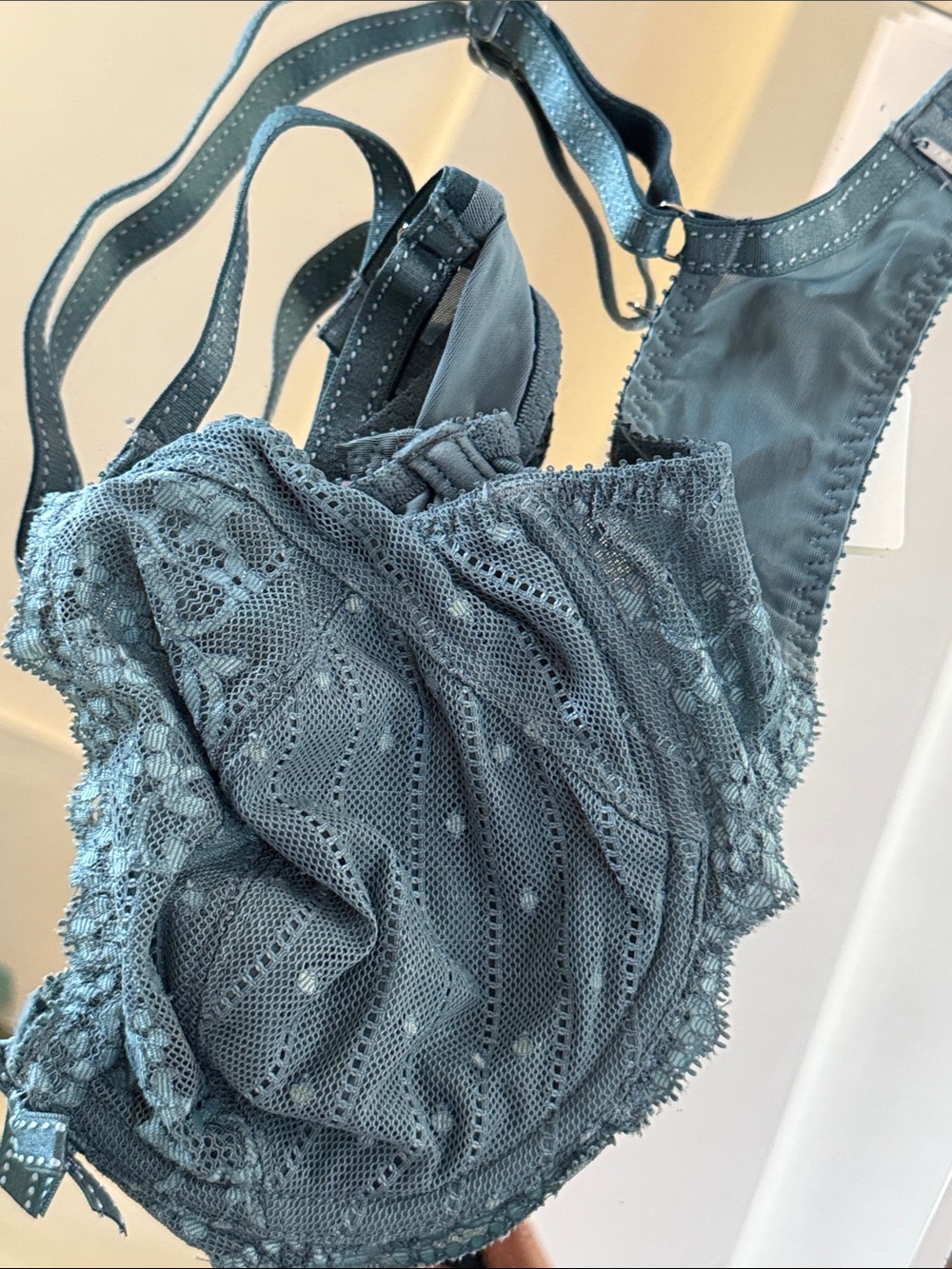 Chantelle 32D bra slate blue
